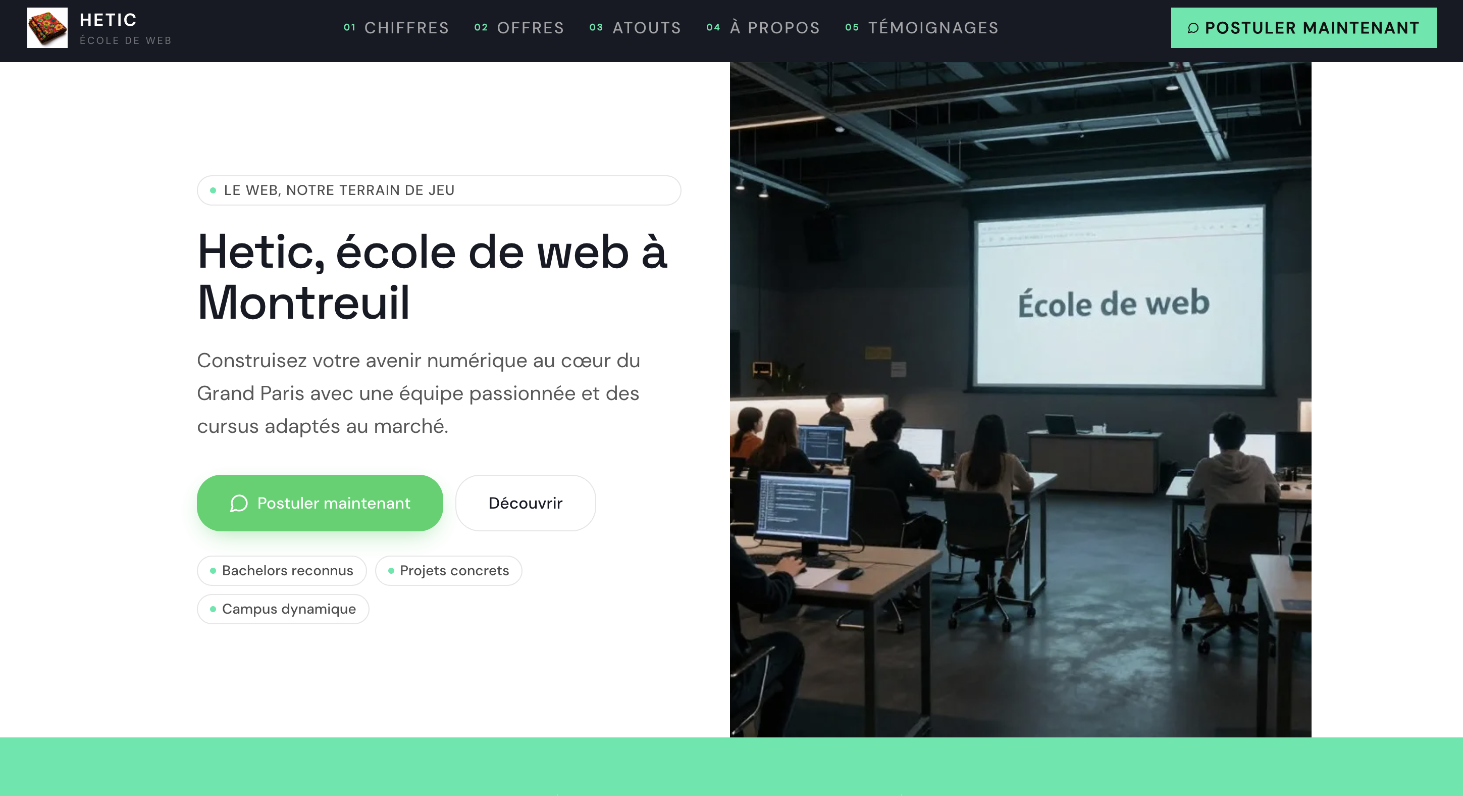 Exemple de site Vytrini
