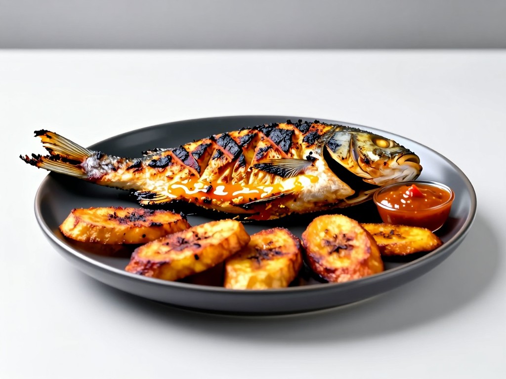 Poisson braisé + alloco
