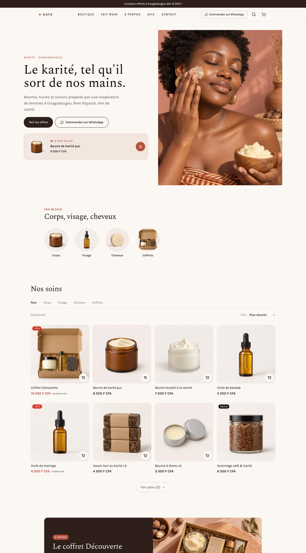 Nafa — Cosmétiques naturels
