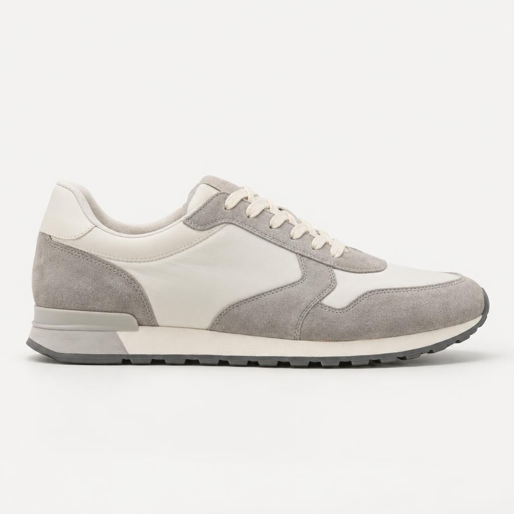 Runner Suède — Crème / Gris